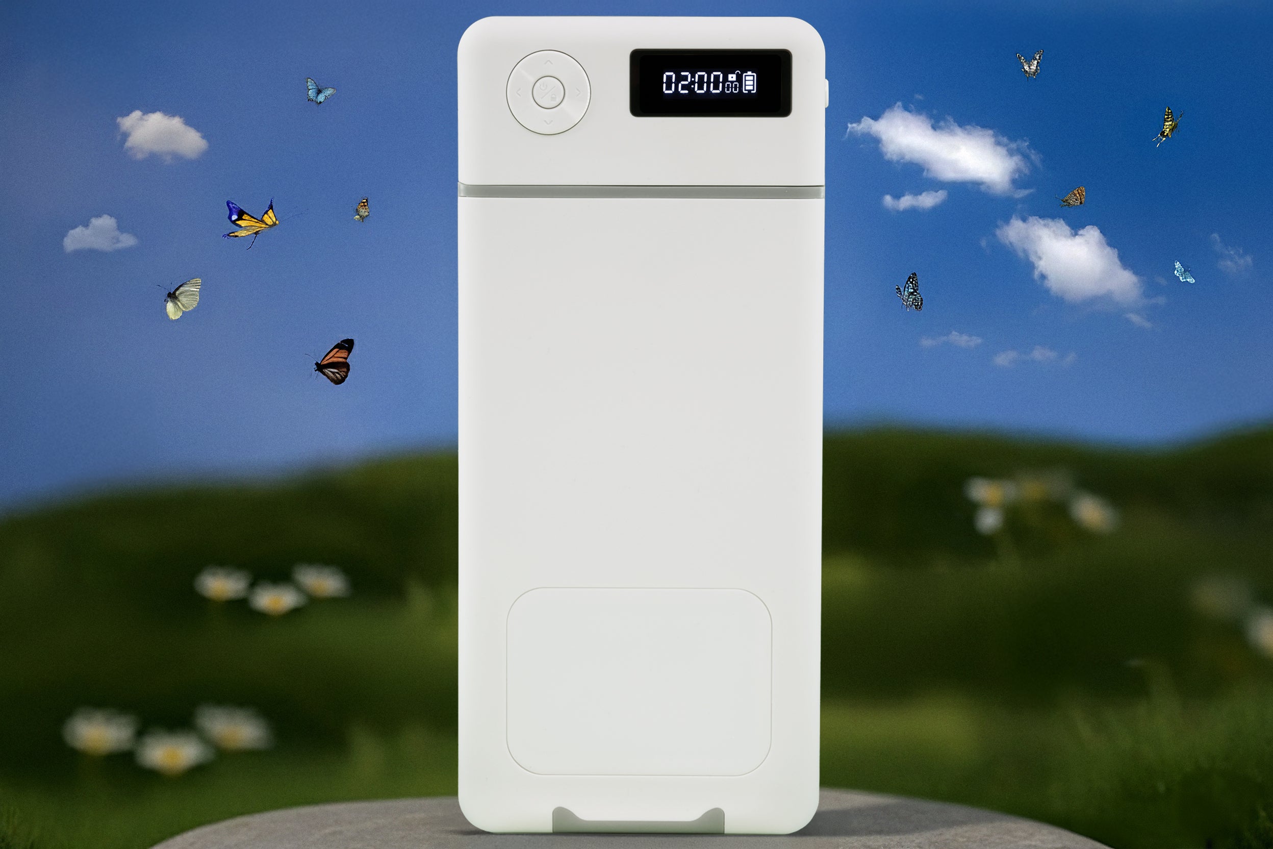 Låseboks til mobil – hvit