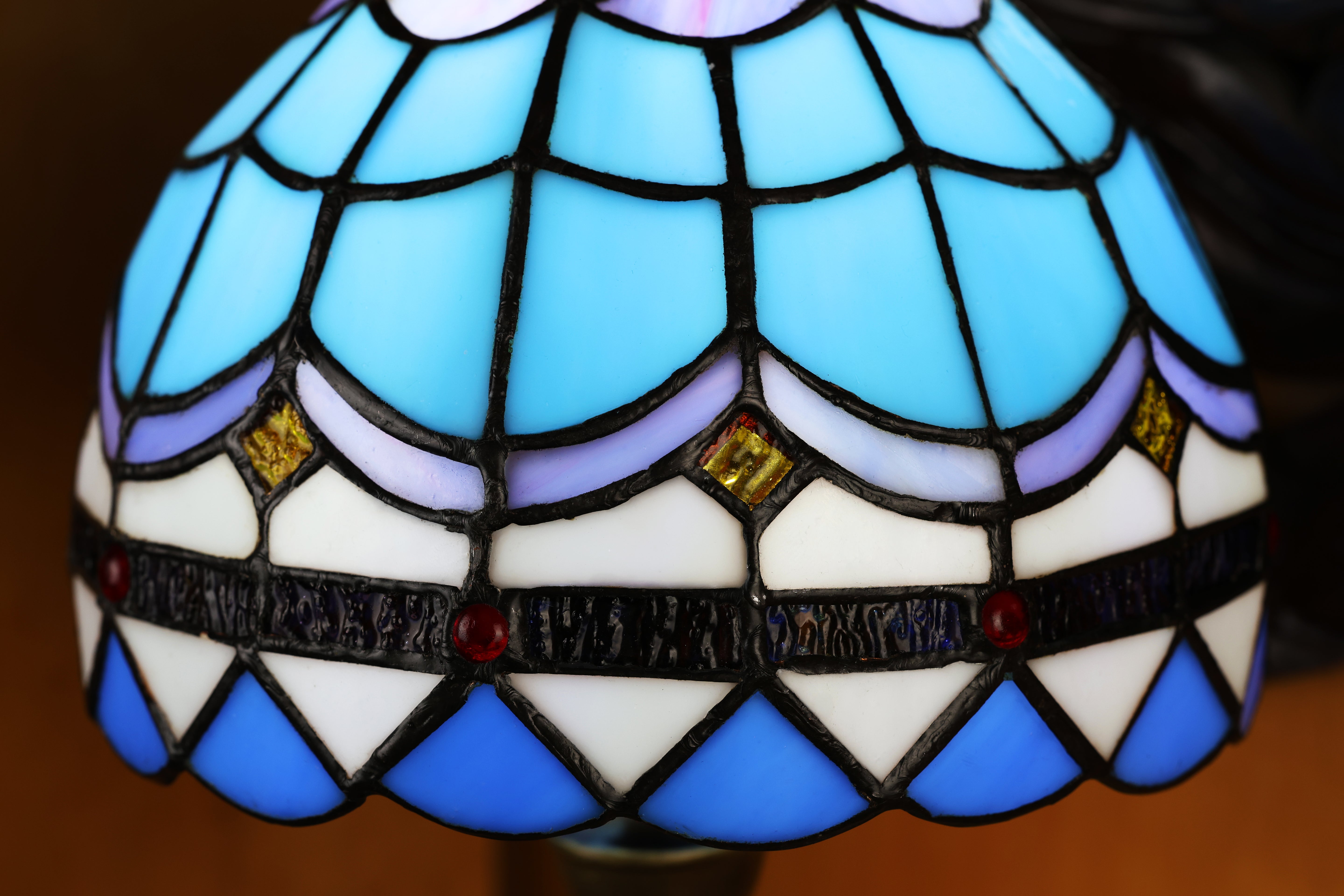 Lampe i Tiffany-stil, blå
