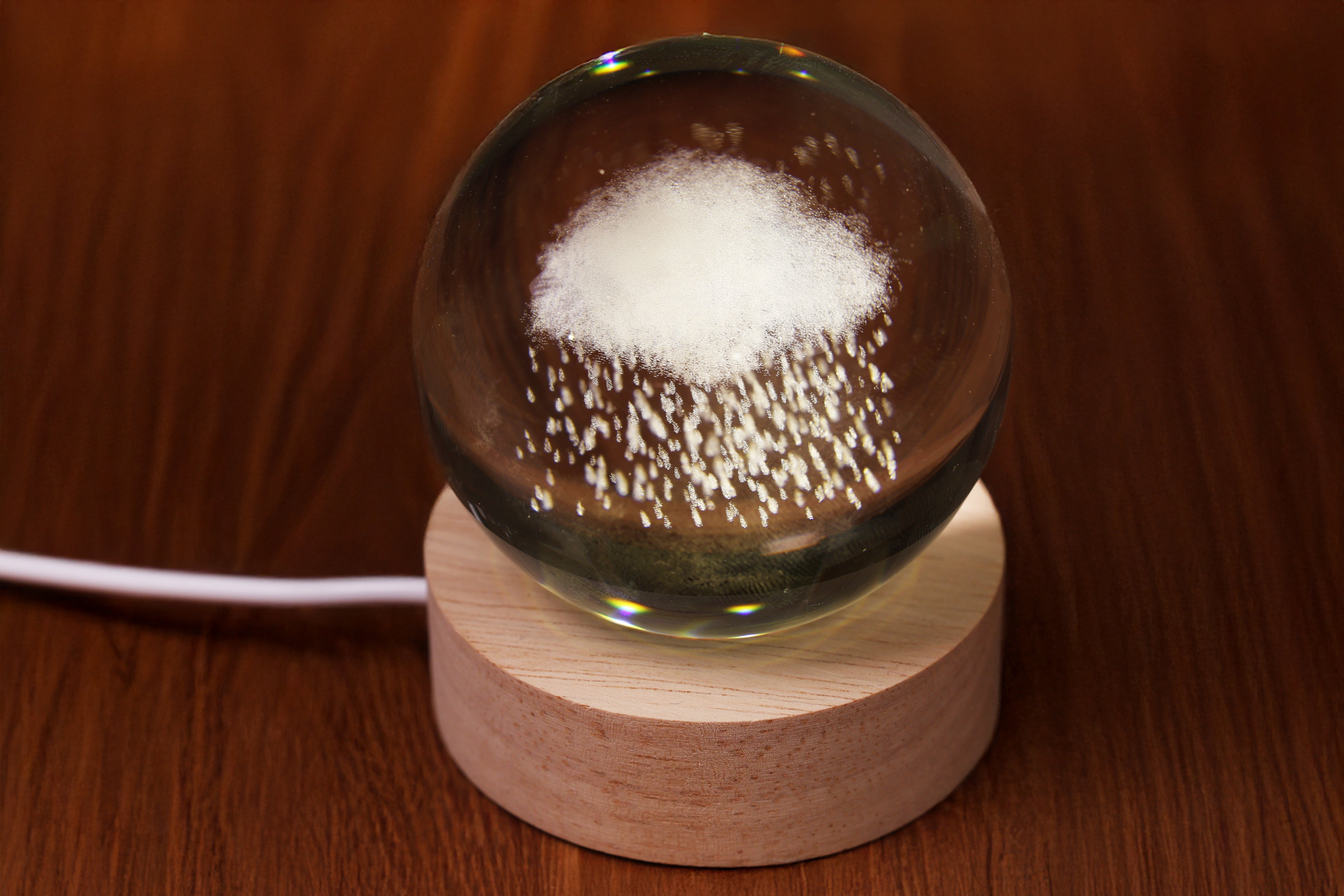 Nattbordslampe (regnsky)