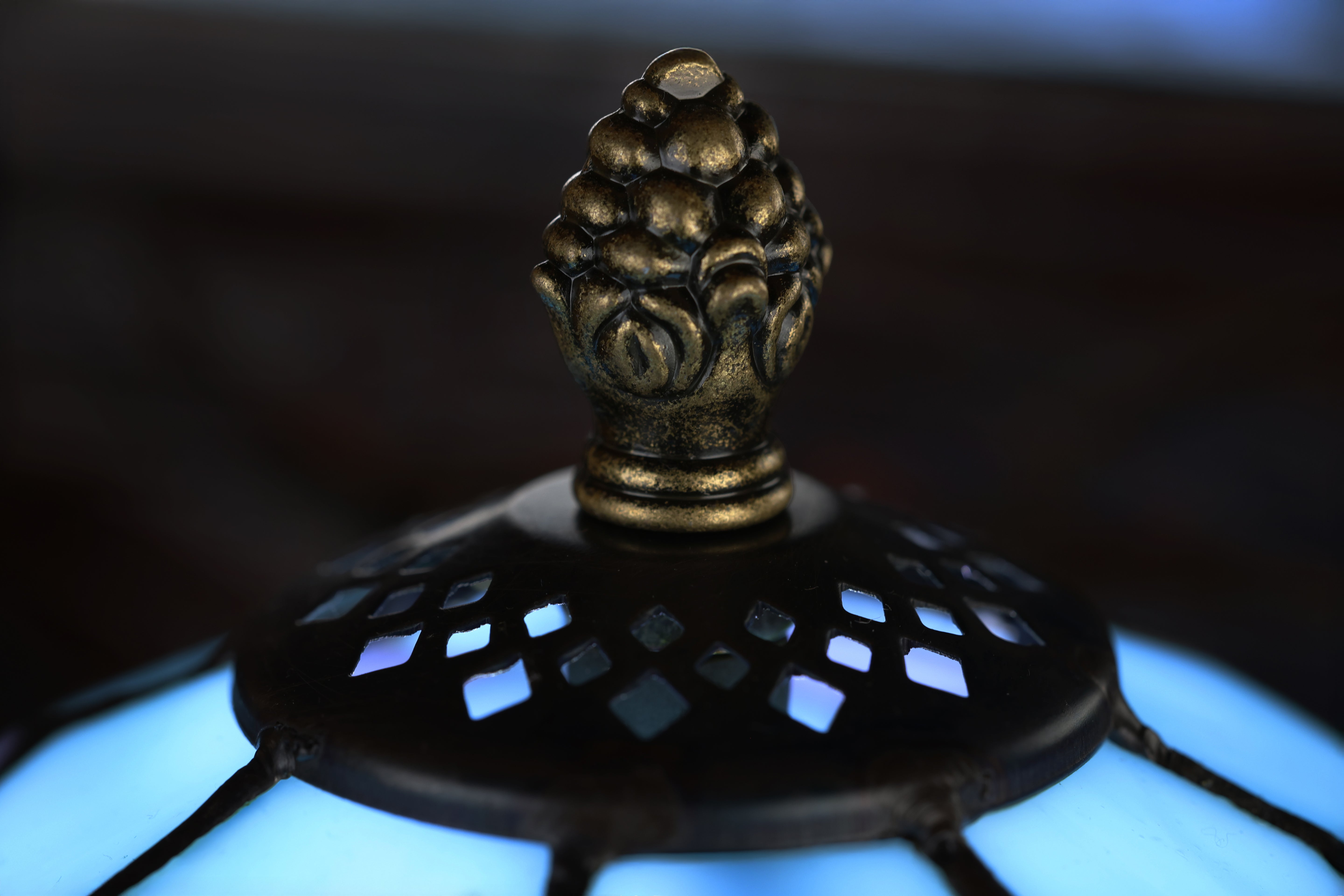 Lampe i Tiffany-stil, blå