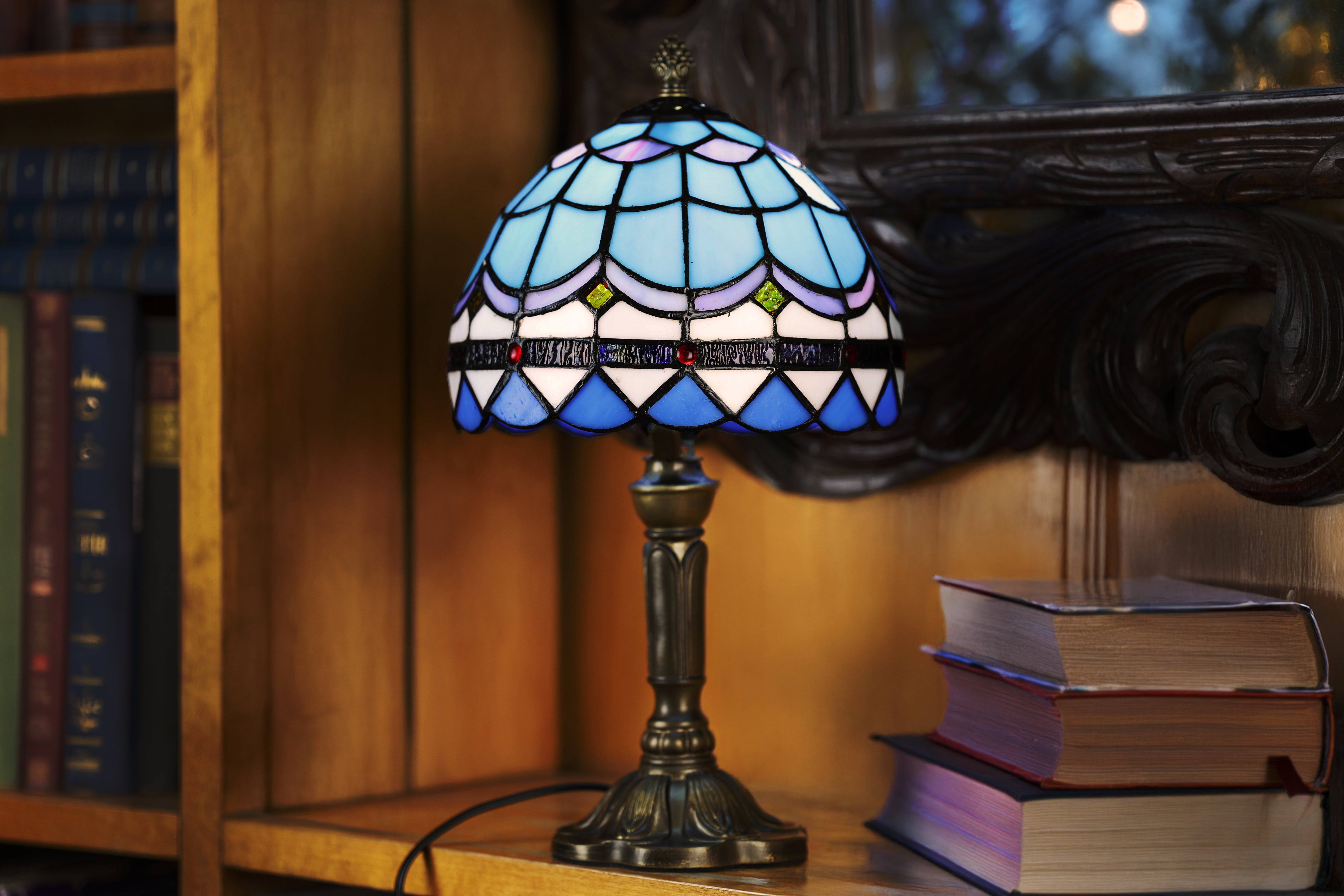 Lampe i Tiffany-stil, blå