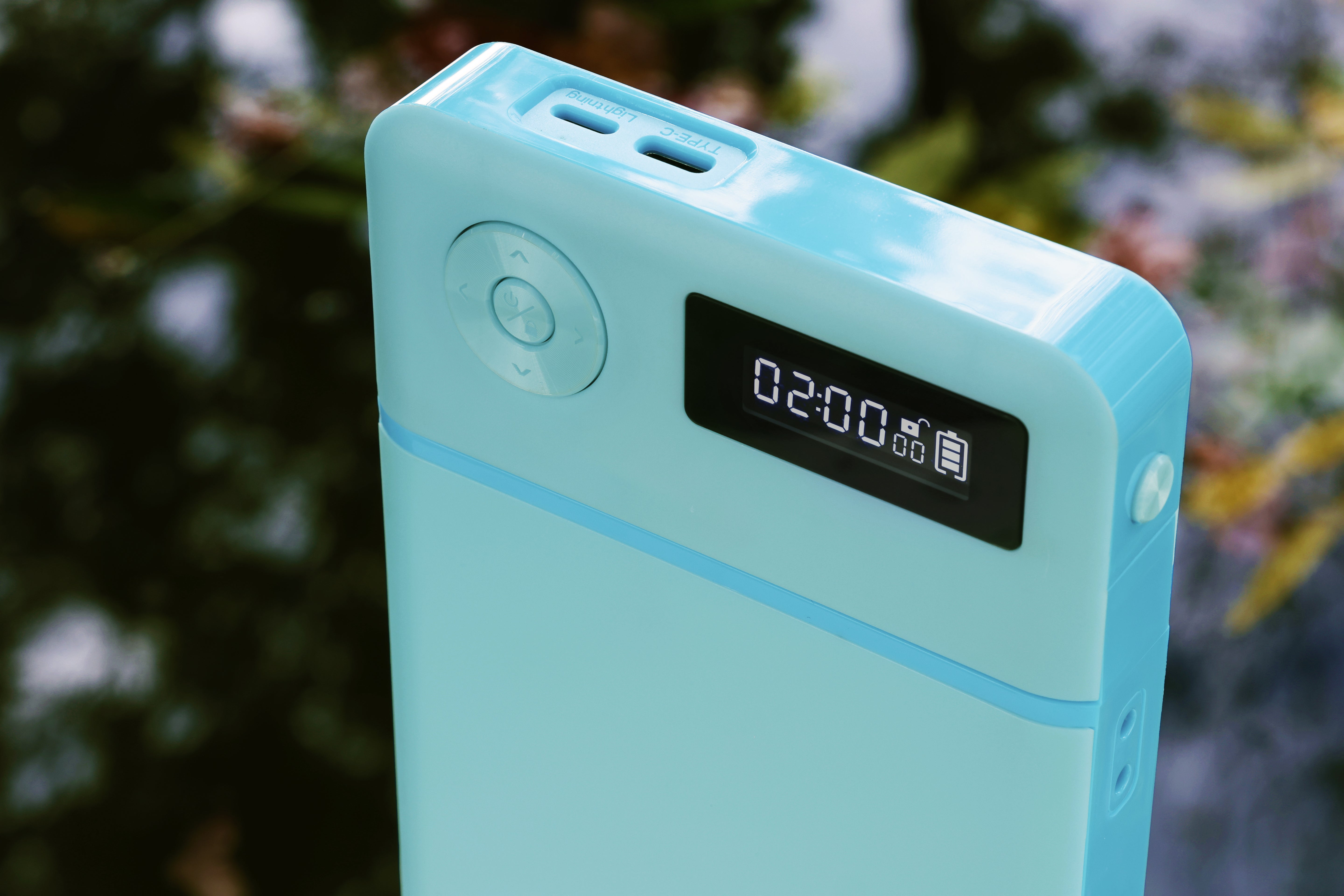 Låseboks til mobil – blå med blekksprut