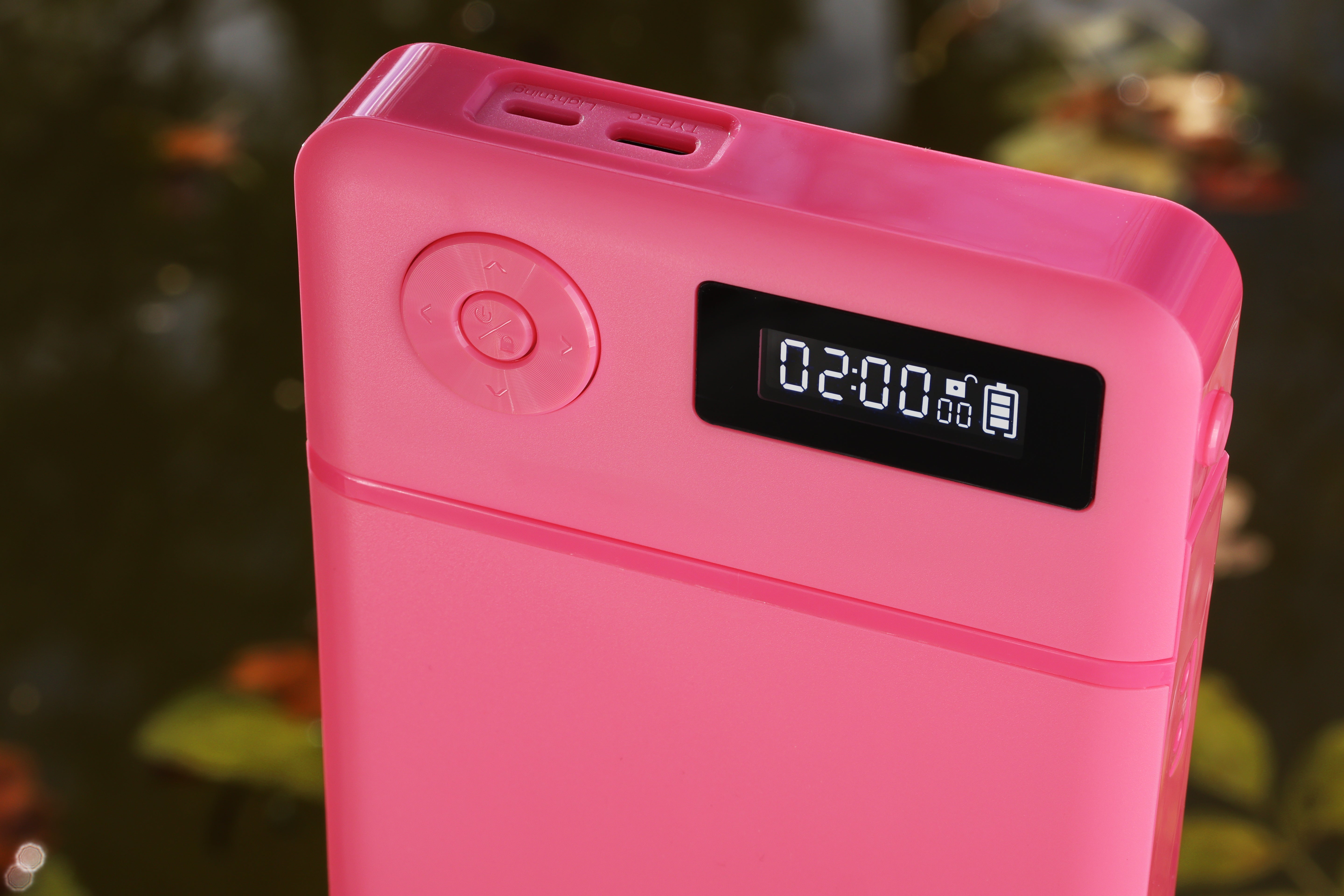 Låseboks til mobil – rosa med blomster